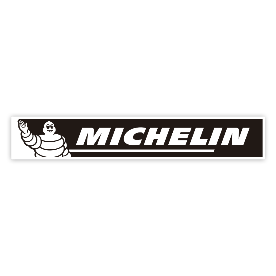Adesivi per Auto e Moto: Michelin Saluto Bianco e Nero
