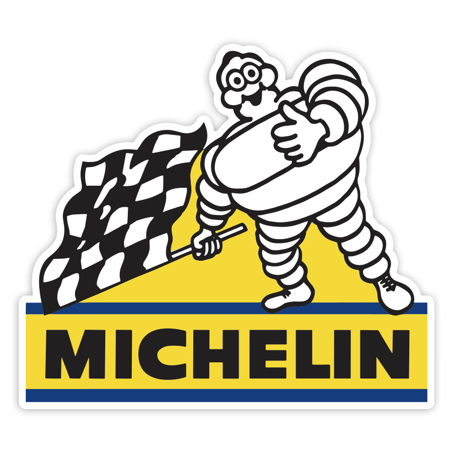 Adesivi per Auto e Moto: Michelin Bandiera a Scacchi