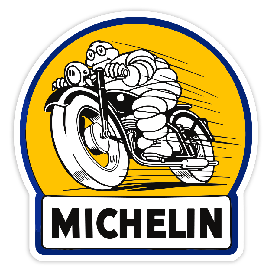 Adesivi per Auto e Moto: Michelin Moto Retrò