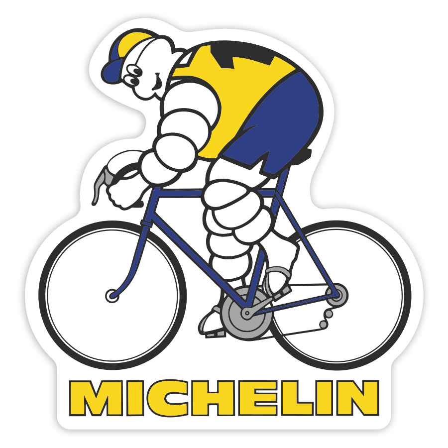 Adesivi per Auto e Moto: Michelin Ciclista Retrò