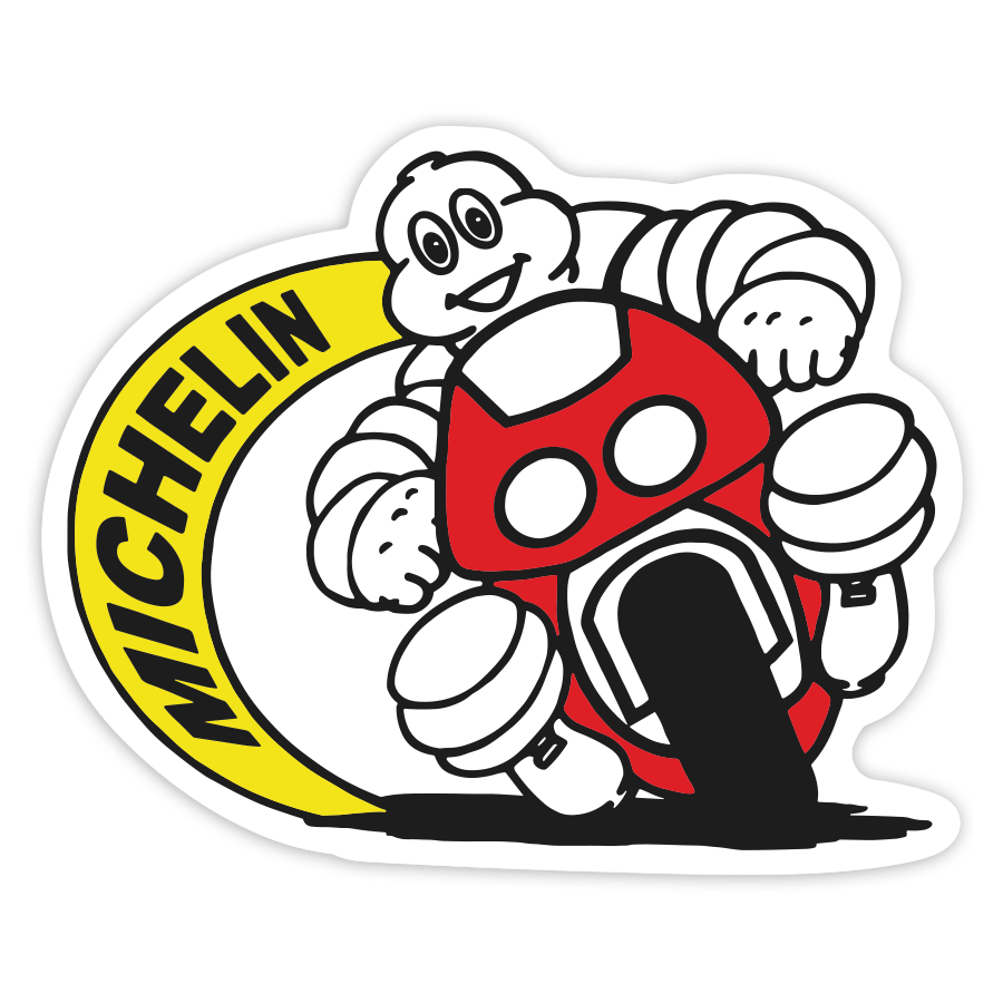 Adesivi per Auto e Moto: Michelin Moto Rossa