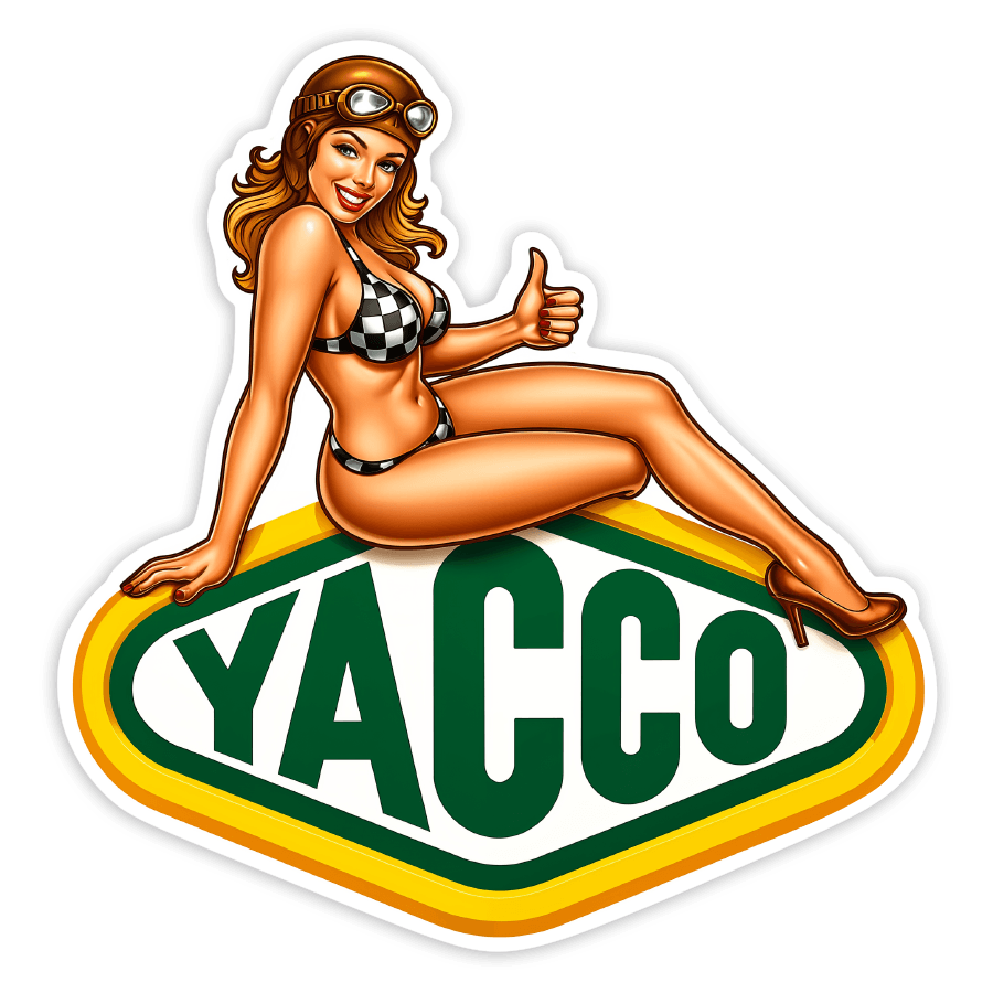 Adesivi per Auto e Moto: Ragazza Pin-Up Racing