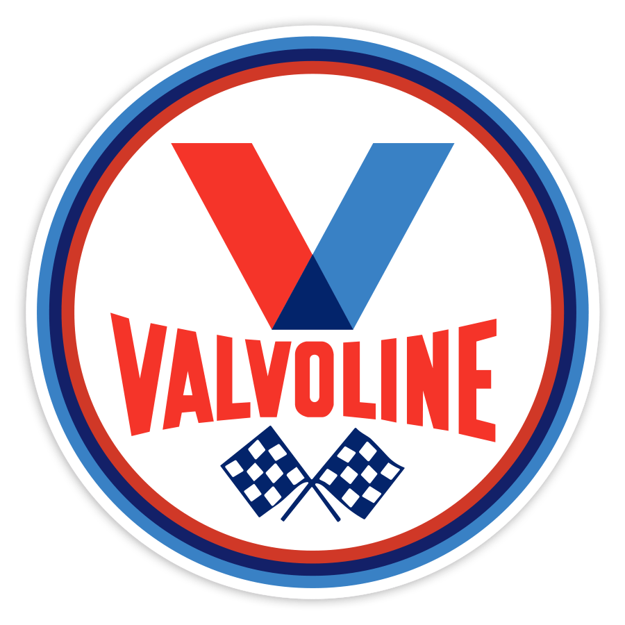 Adesivi per Auto e Moto: Valvoline Bandiere a Scacchi