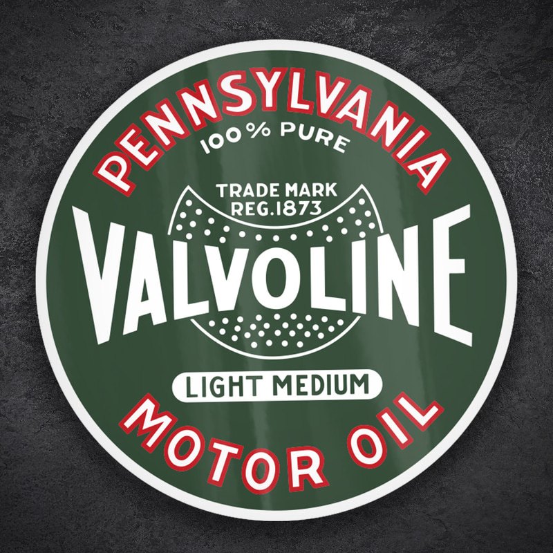 Adesivi per Auto e Moto: Valvoline Olio Motore Retrò