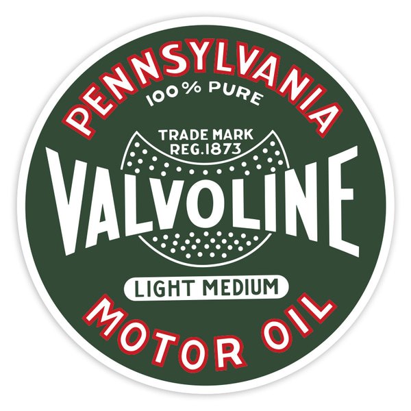 Adesivi per Auto e Moto: Valvoline Olio Motore Retrò