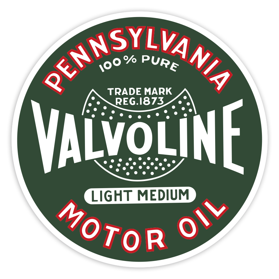 Adesivi per Auto e Moto: Valvoline Olio Motore Retrò