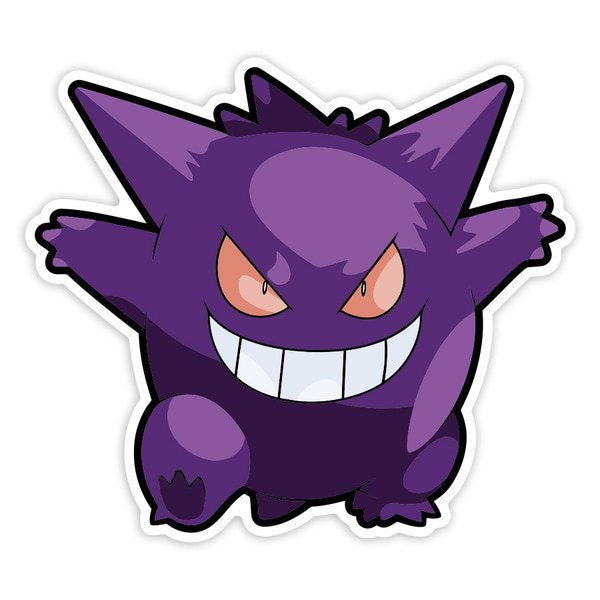 Adesivi per Auto e Moto: Gengar Sorriso Malizioso