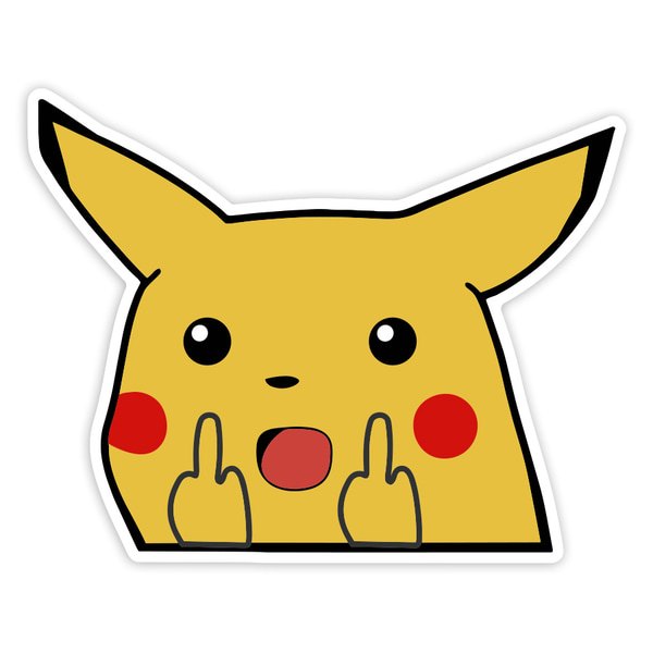 Adesivi per Auto e Moto: Pikachu Ribelle Divertente