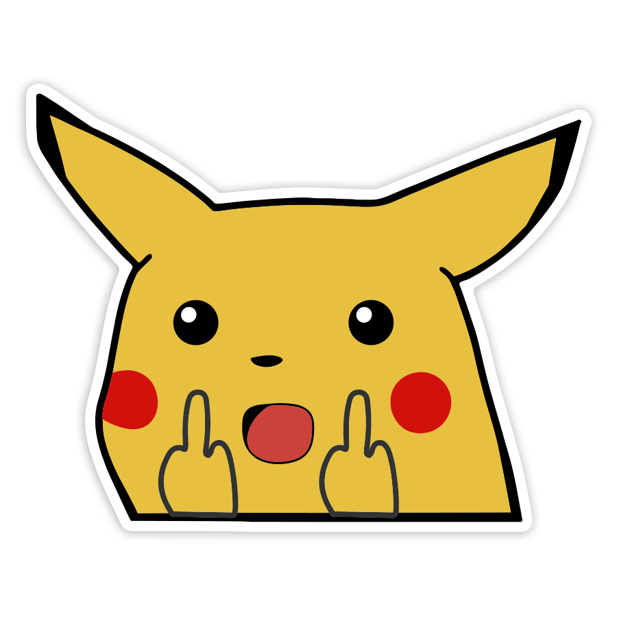 Adesivi per Auto e Moto: Pikachu Ribelle Divertente