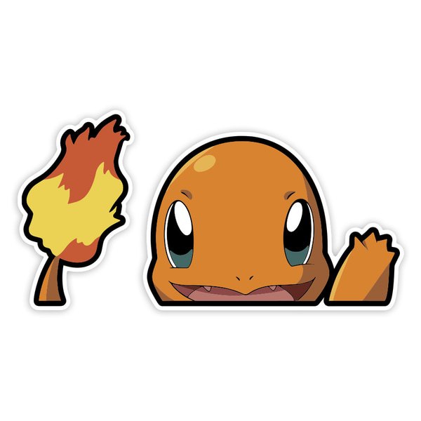 Adesivi per Auto e Moto: Charmander Fiamma Amichevole