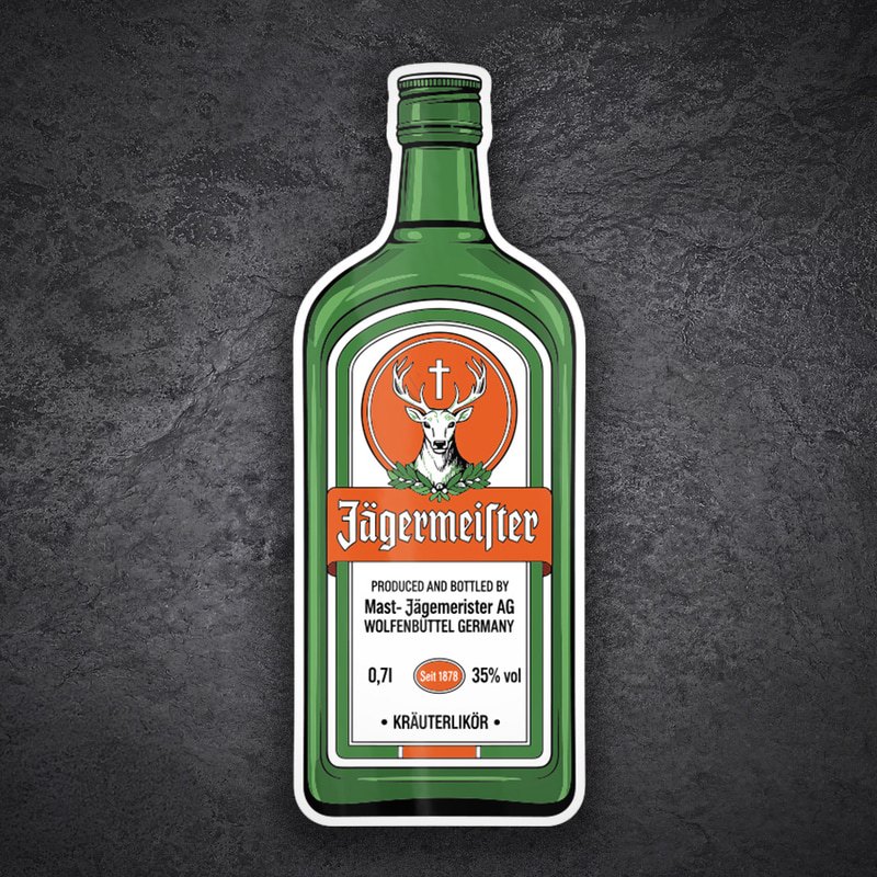 Adesivi per Auto e Moto: Bottiglia Jägermeister
