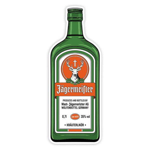 Adesivi per Auto e Moto: Bottiglia Jägermeister