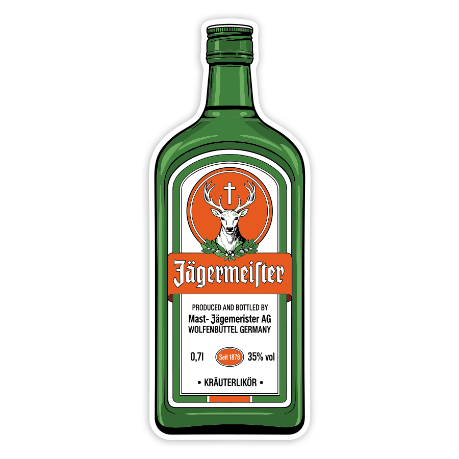 Adesivi per Auto e Moto: Bottiglia Jägermeister