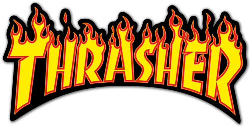 Adesivi per Auto e Moto: Thrasher Logo fiammeggiare