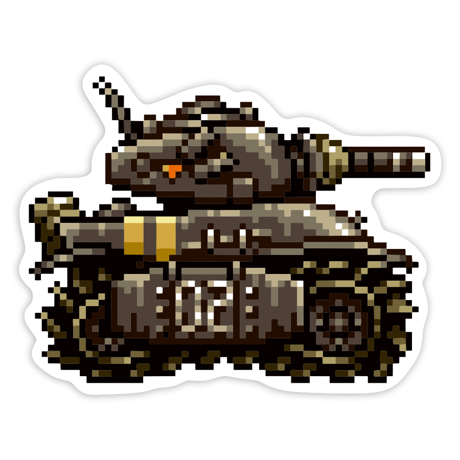 Adesivi per Auto e Moto: Carro Armato Metal Slug SV-001 Pixel