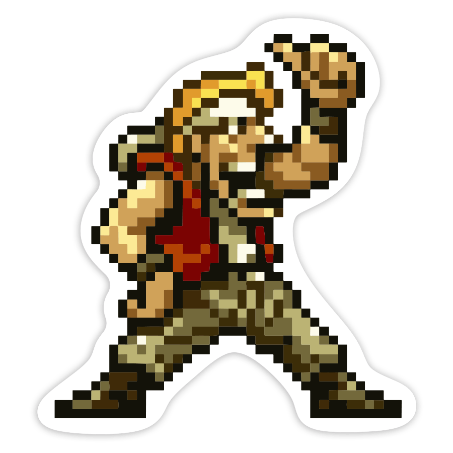 Adesivi per Auto e Moto: Marco Rossi Metal Slug Pixel