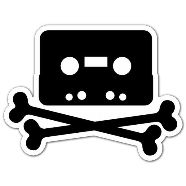 Adesivi per Auto e Moto: Cassetta della Baia dei Pirati e ossa