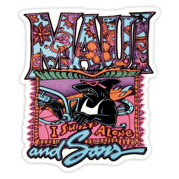 Adesivi per Auto e Moto: Maui and Sons I Surf Alone