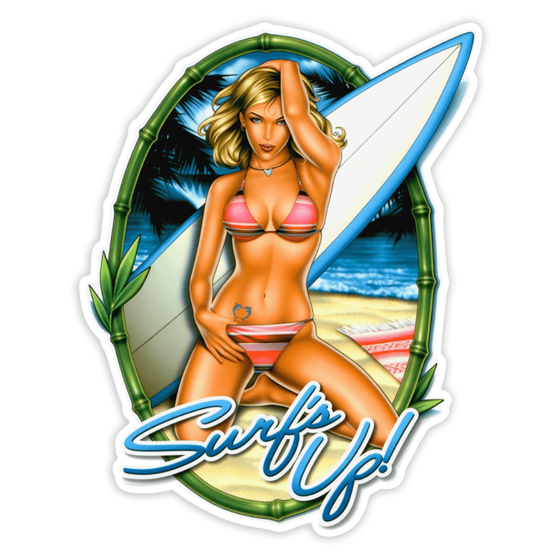 Adesivi per Auto e Moto: Ragazza del Surf