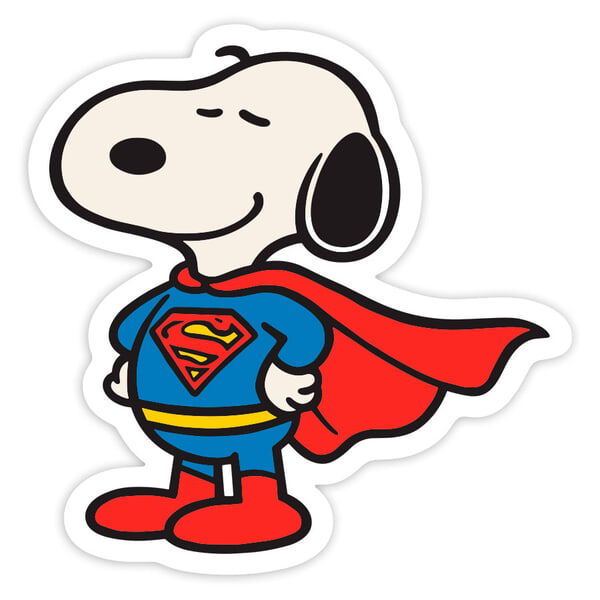 Adesivi per Auto e Moto: Snoopy Superman
