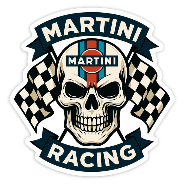 Adesivi per Auto e Moto: Teschio Martini Racing