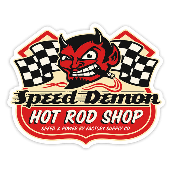 Adesivi per Auto e Moto: Speed Demon Hot Rod Shop