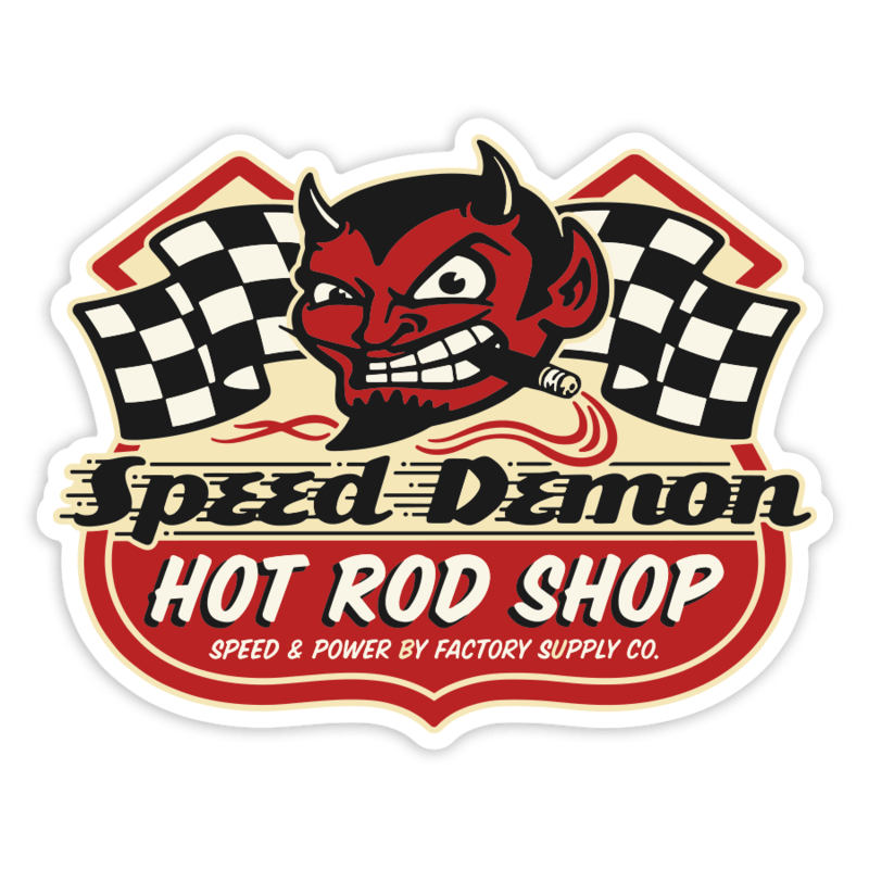 Adesivi per Auto e Moto: Speed Demon Hot Rod Shop