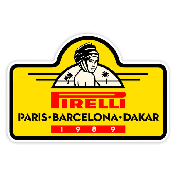 Adesivi per Auto e Moto: Pirelli Paris Barcelona Dakar