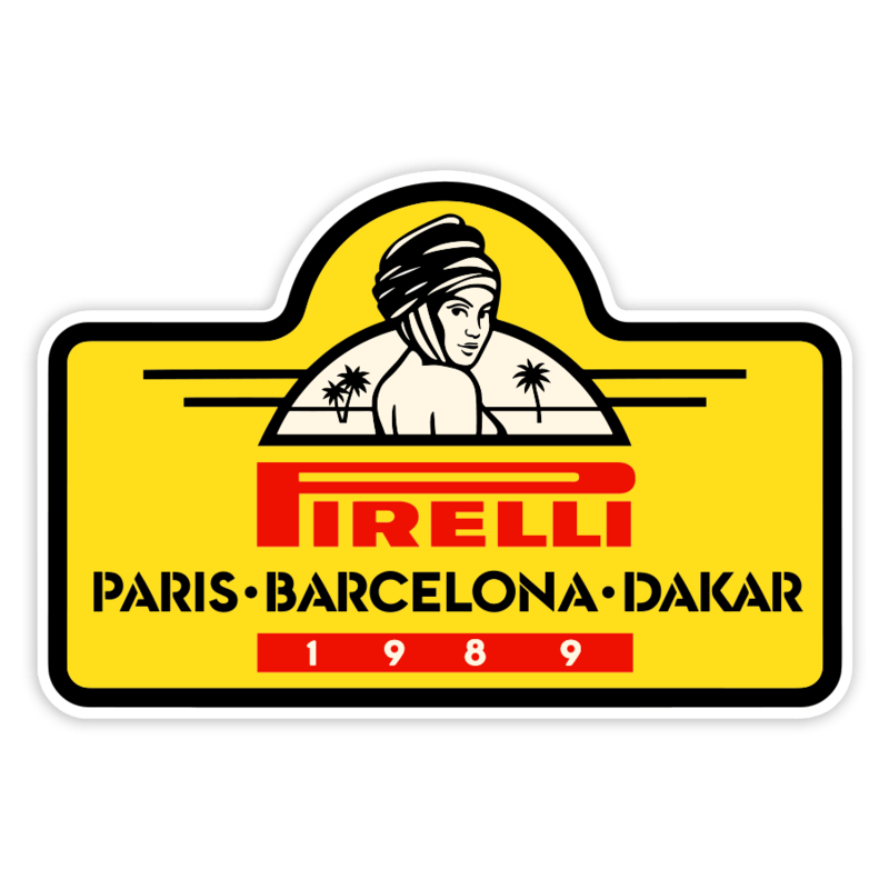 Adesivi per Auto e Moto: Pirelli Paris Barcelona Dakar