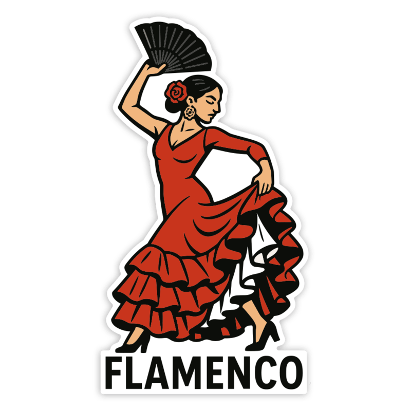Adesivi per Auto e Moto: Ballerina di Flamenco
