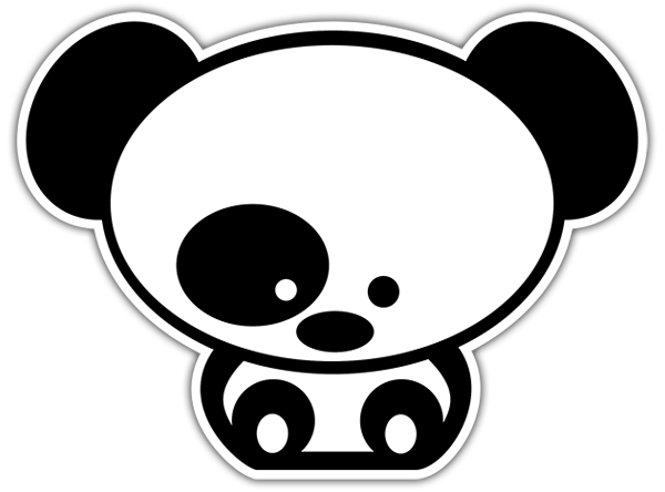 Adesivi per Auto e Moto: Panda bambino JDM
