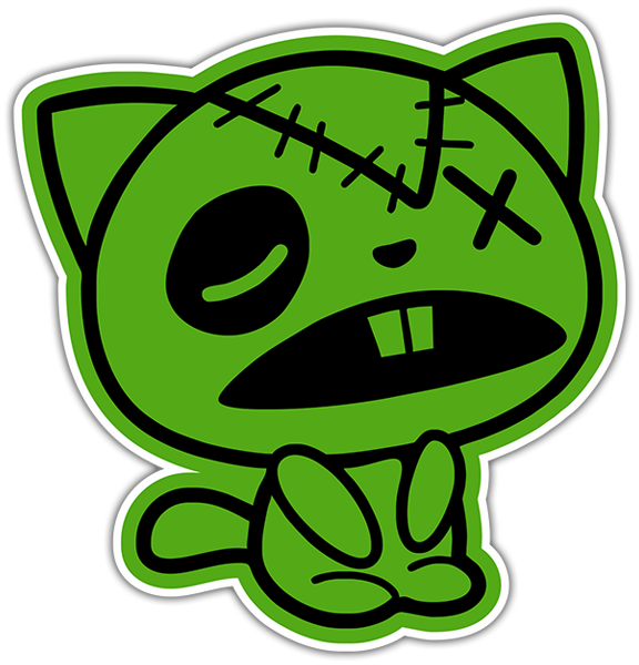 Adesivi per Auto e Moto: Gatto zombie