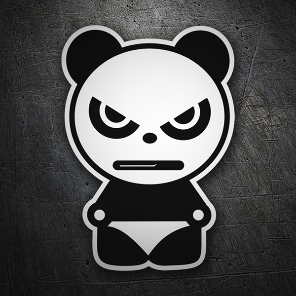 Adesivi per Auto e Moto: Orso panda arrabbiato