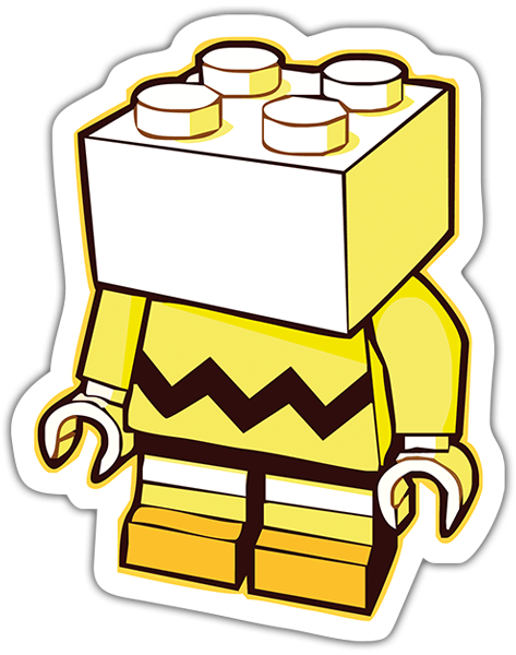 Adesivi per Auto e Moto: Charlie Brown LEGO