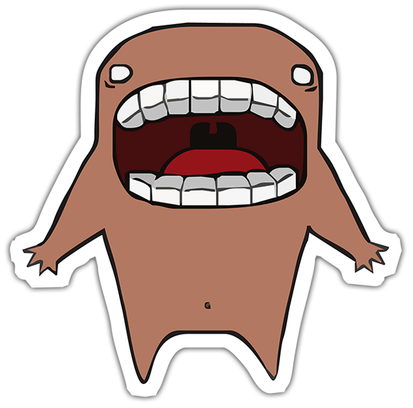 Adesivi per Auto e Moto: Domo kun in preda al panico