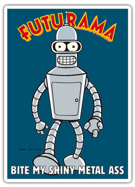 Adesivi per Auto e Moto: Bender Futurama