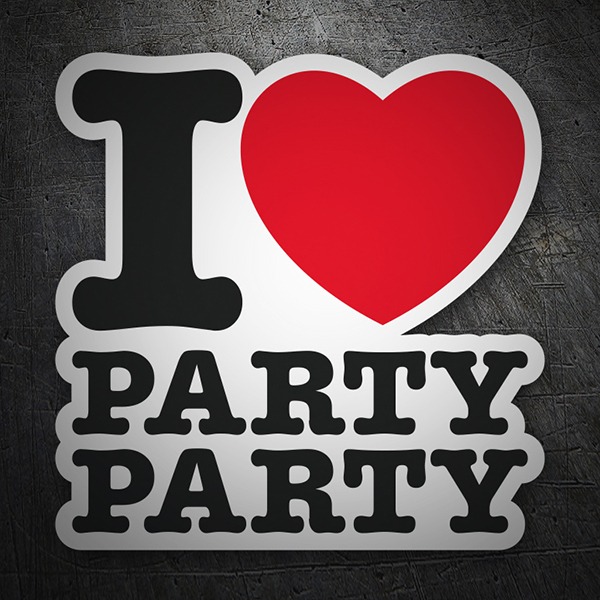 Adesivi per Auto e Moto: I love party