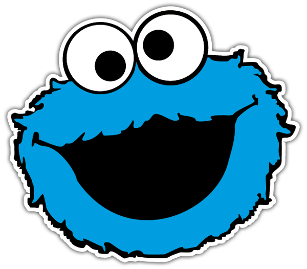 Adesivi per Auto e Moto: Cookie Monster Felice
