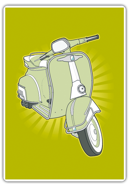 Adesivi per Auto e Moto: Poster adesivo Vespa