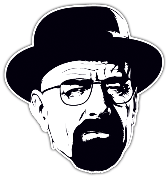 Adesivi per Auto e Moto: Breaking Bad Walter White capello