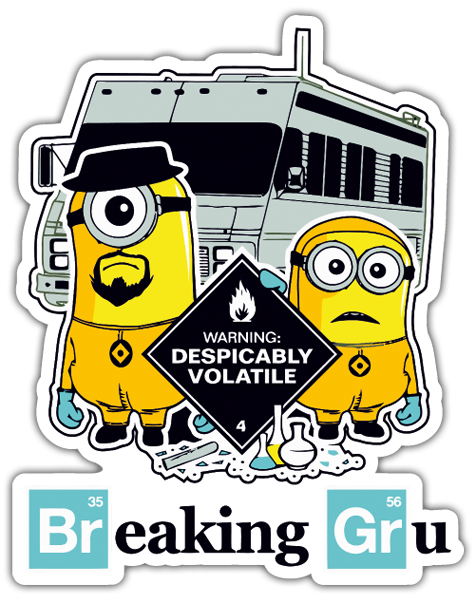 Adesivi per Auto e Moto: Breaking Bad Minion