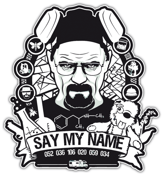 Adesivi per Auto e Moto: Breaking Bad Say My Name