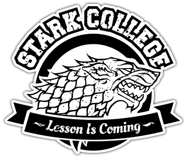 Adesivi per Auto e Moto: Game of Thrones Stark College