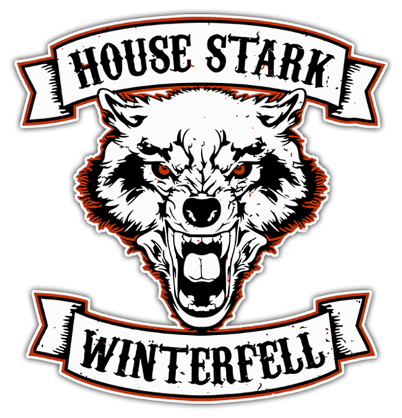 Adesivi per Auto e Moto: Games of Thrones House Stark - Winterfell