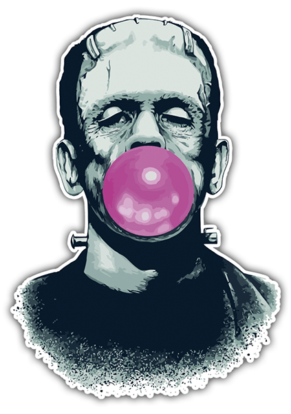Adesivi per Auto e Moto: Frankenstein con gomma da masticare