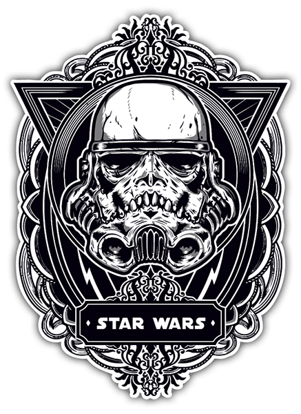 Adesivi per Auto e Moto: Emblema del cranio Stormtrooper