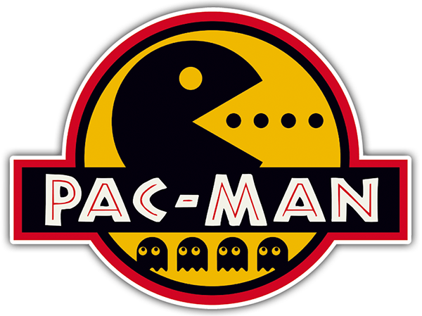 Adesivi per Auto e Moto: Jurassic Pac Man