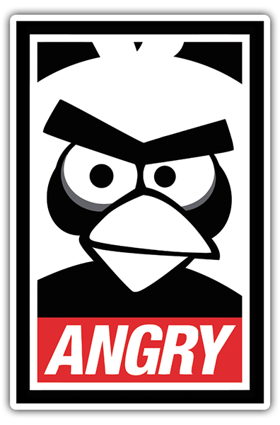 Adesivi per Auto e Moto: Angry Birds Obey
