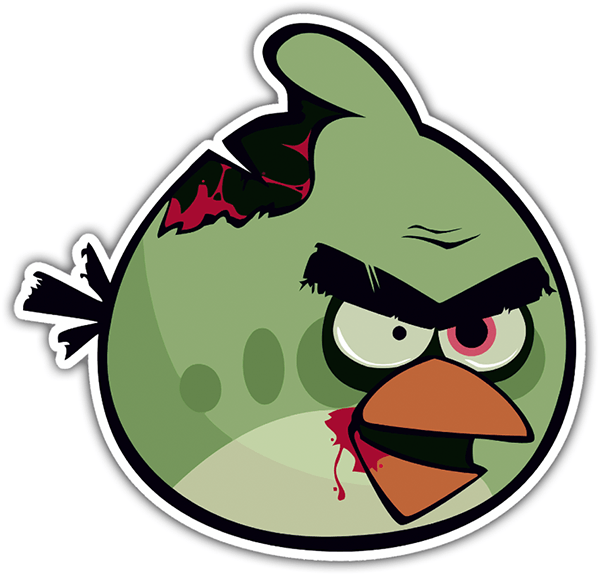 Adesivi per Auto e Moto: Angry Birds Zombie