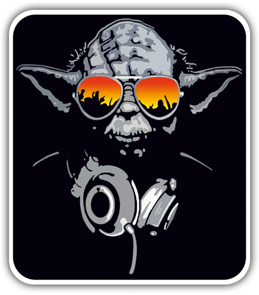 Adesivi per Auto e Moto: Yoda DJ